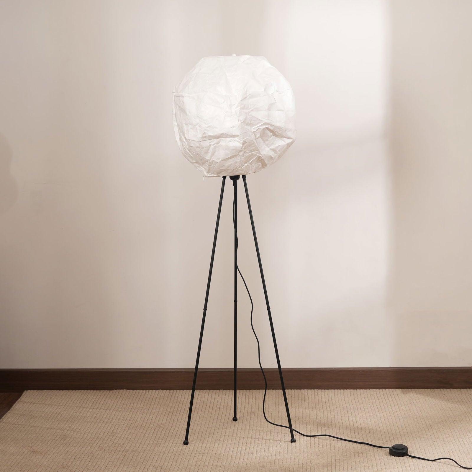 Luna Floor Lamp - Tripod Floor Lamp, Innovative Handcrafted Design, Recycled Polyethylene and Metal made standing light - FIG Living -