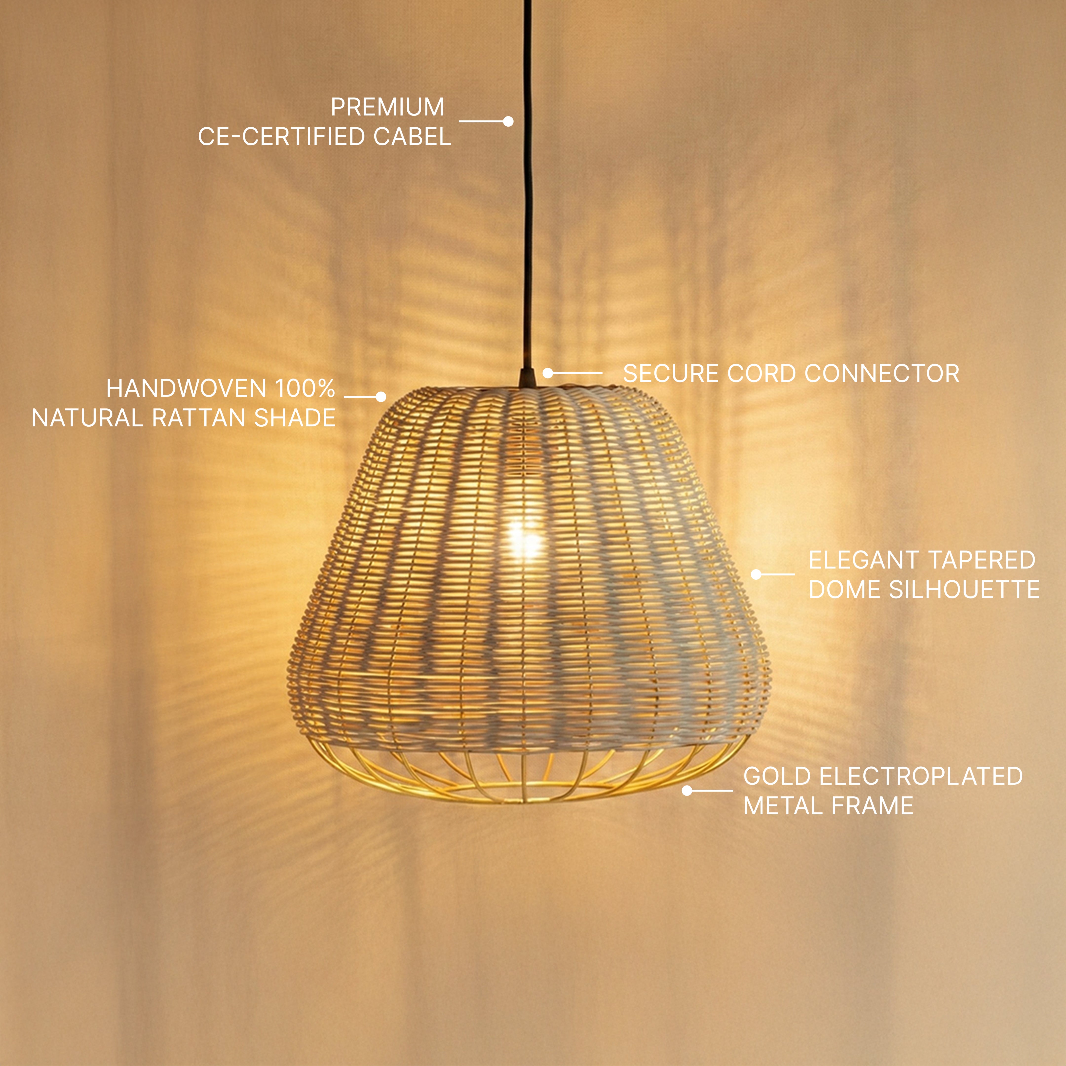 Meiji Collection - Tapered Dome Pendant Light