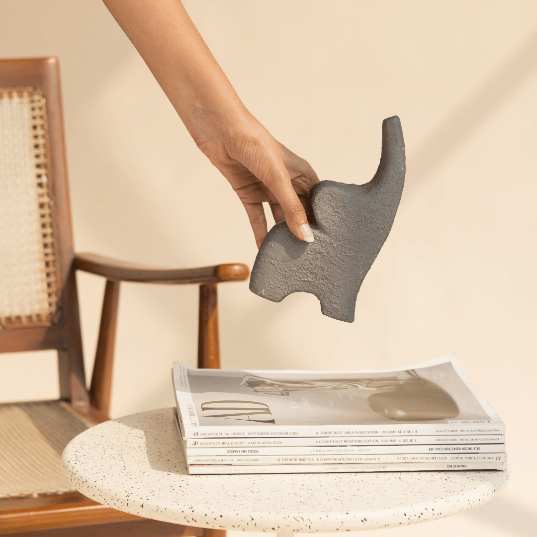 elephant showpiece for bookshelf styling