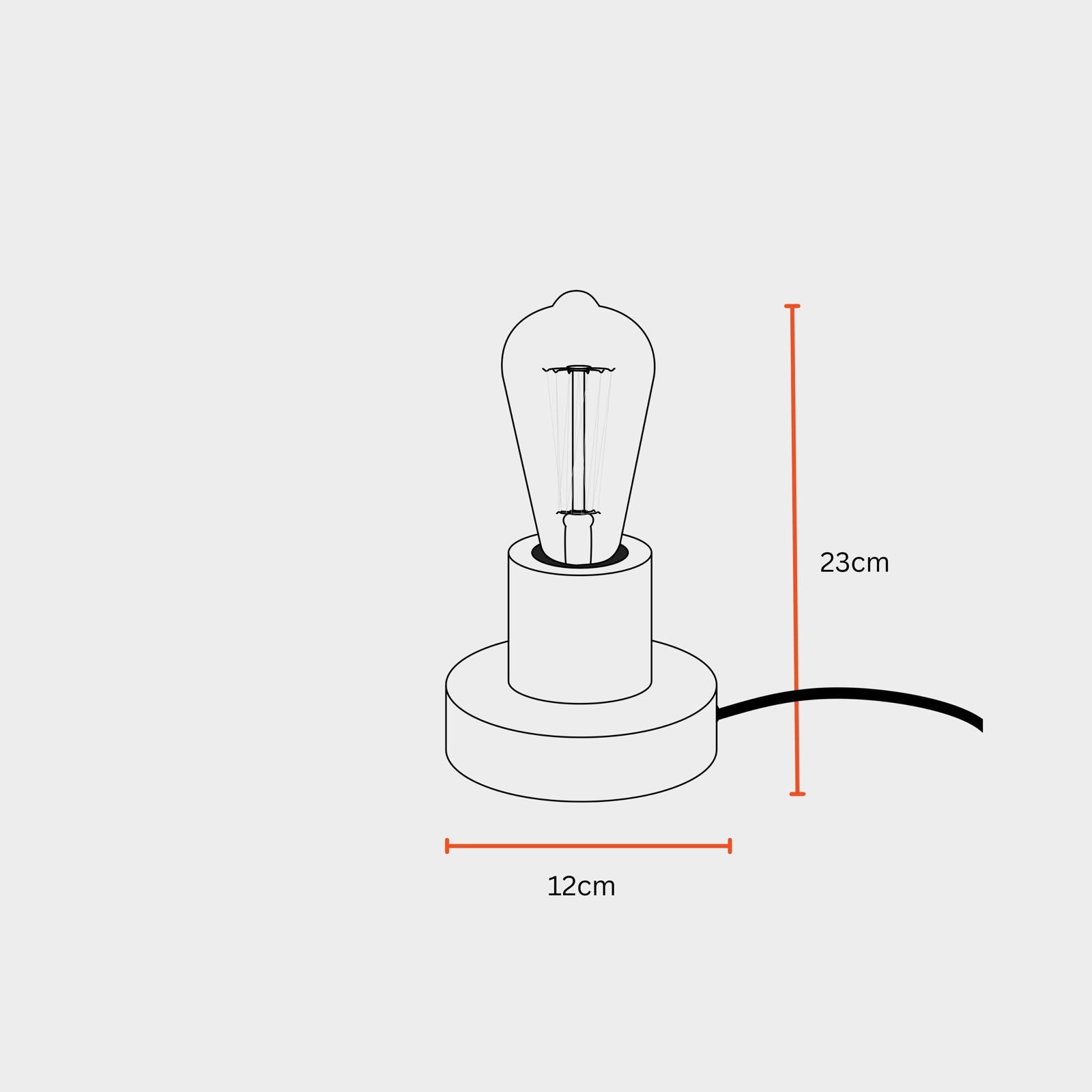 Naked Bulb Table Lamp - Artistic incandescent Bulb Desk Lamp, Mango Wood Bedside Lamp Made from Base - FIG Living - Naked Bulb Table Lamp - Artistic incandescent Bulb Desk Lamp, Mango Wood Bedside Lamp Made from Base - FIG Living