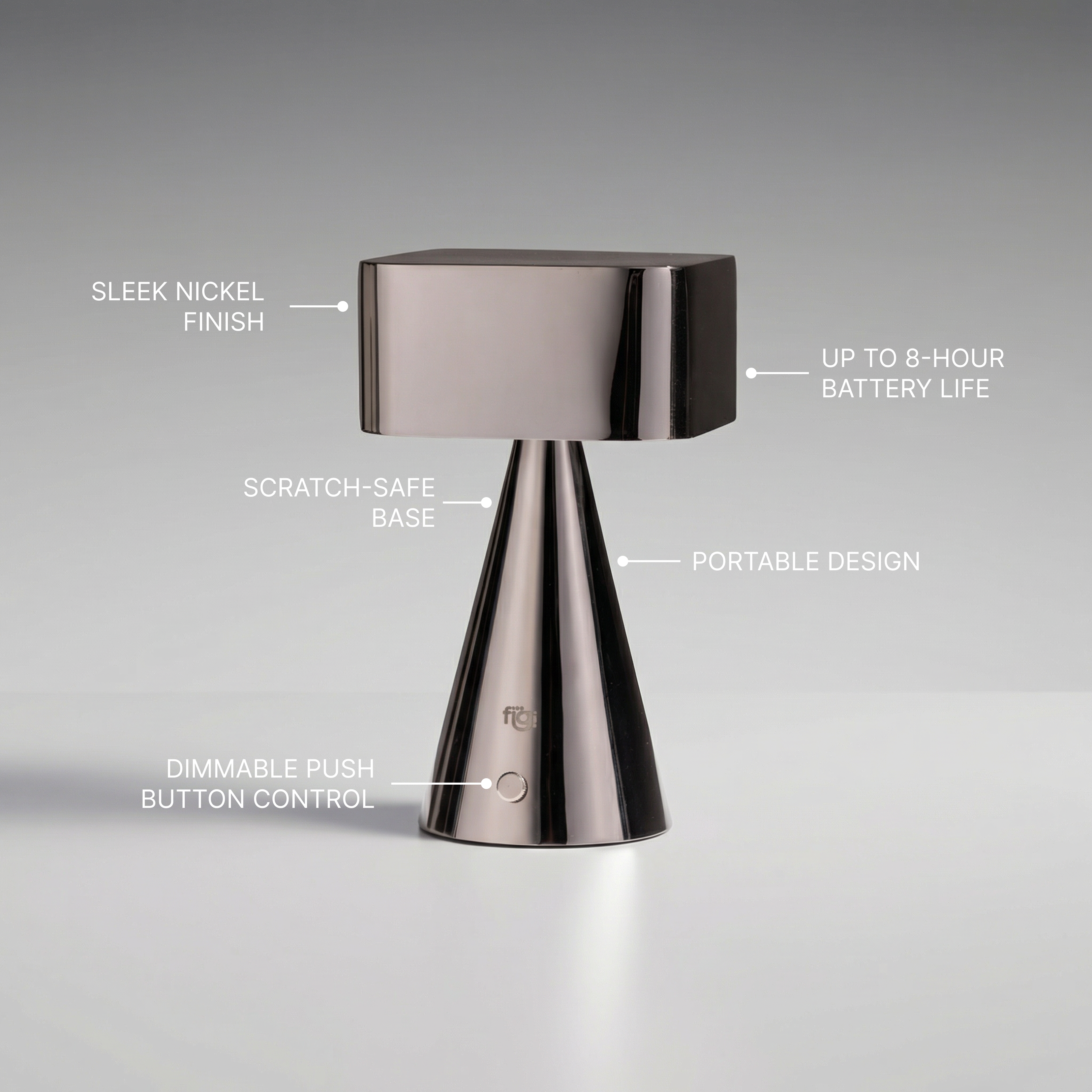 Chrome Portable Lamp Titanium