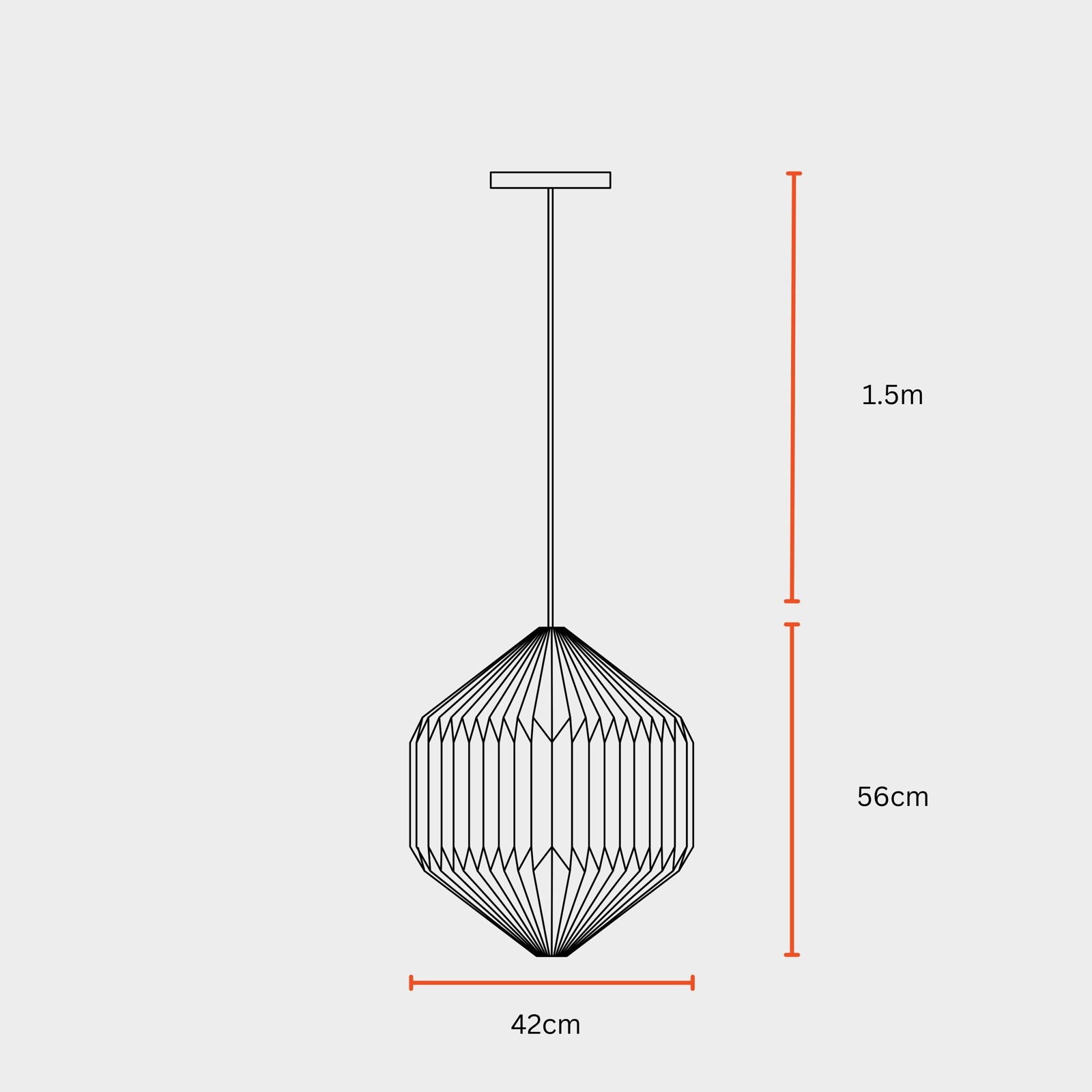 Oblong Origami Pendant Lamp - Paper Origami Pendant Light, Handpleating, Origami Lampshade, Scandinavian Design Hanging Light - FIG Living - Oblong Origami Pendant Lamp - Paper Origami Pendant Light, Handpleating, Origami Lampshade, Scandinavian Design Hanging Light - FIG Living