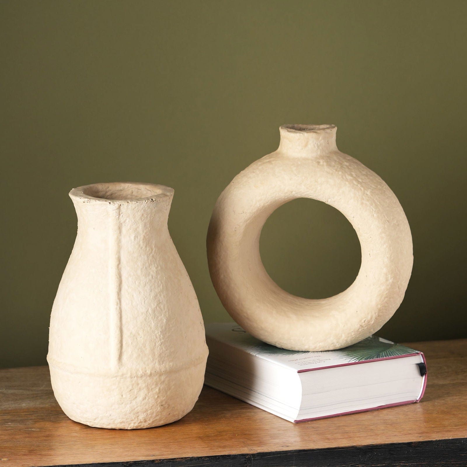 Paper Mache Vase, Boho-Chic Style table vase - FIG Living - Paper Mache Vase, Boho-Chic Style table vase - FIG Living