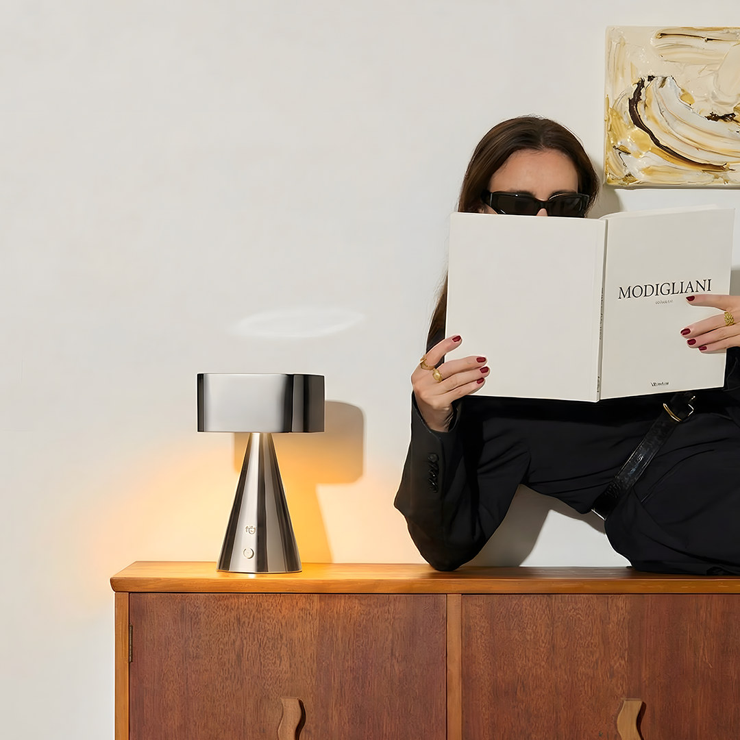 Chrome Portable Lamp Titanium