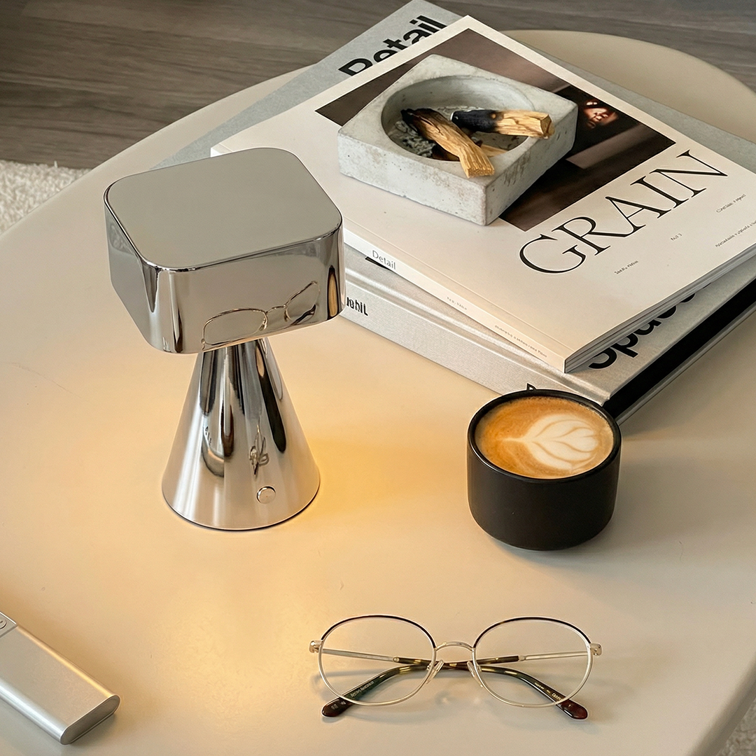 Chrome Portable Lamp - Stainless Steel