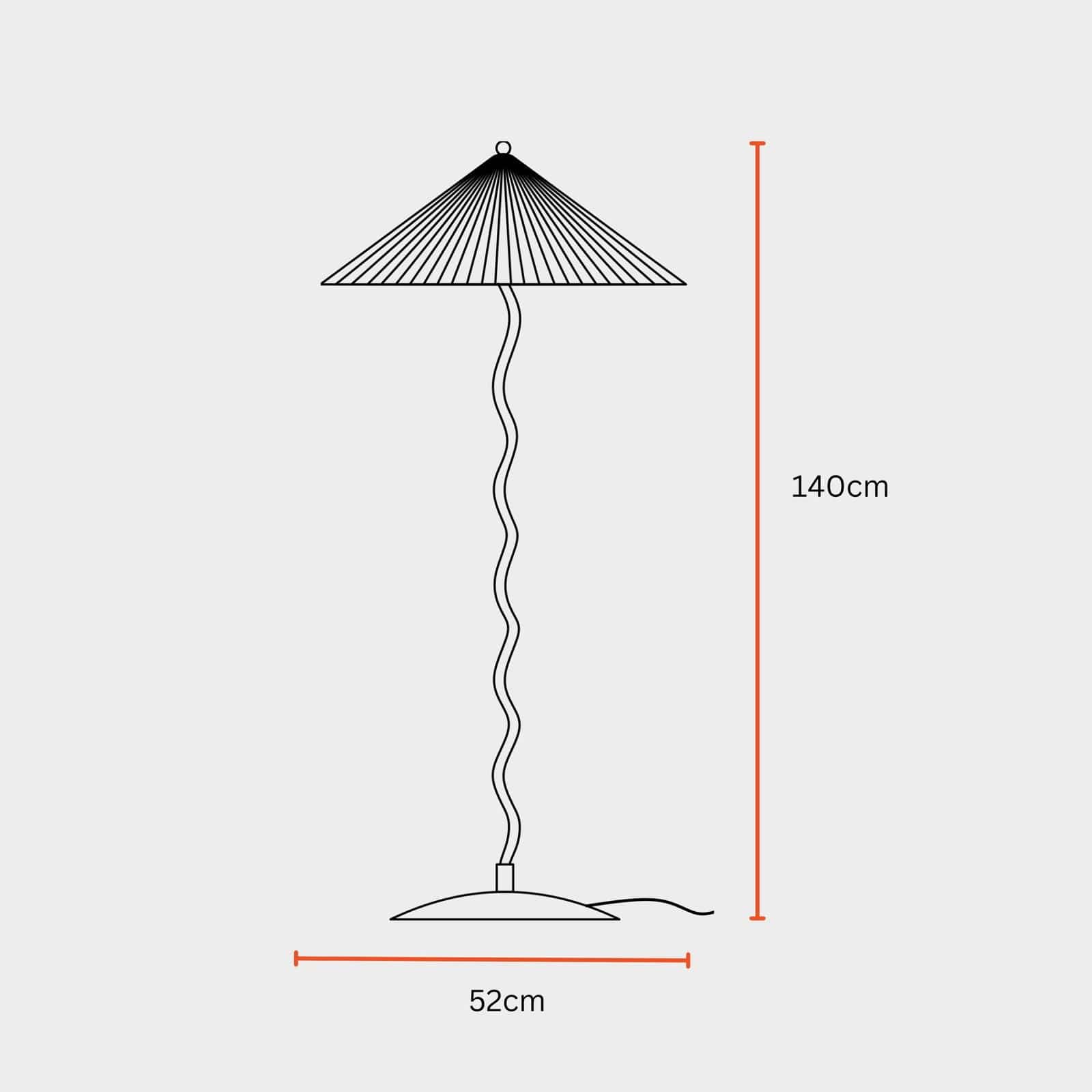 Wavy Floor Lamp - Contemporary Metal Base Floor Light with Handpleated Shade Standing Lamp - FIG Living -
