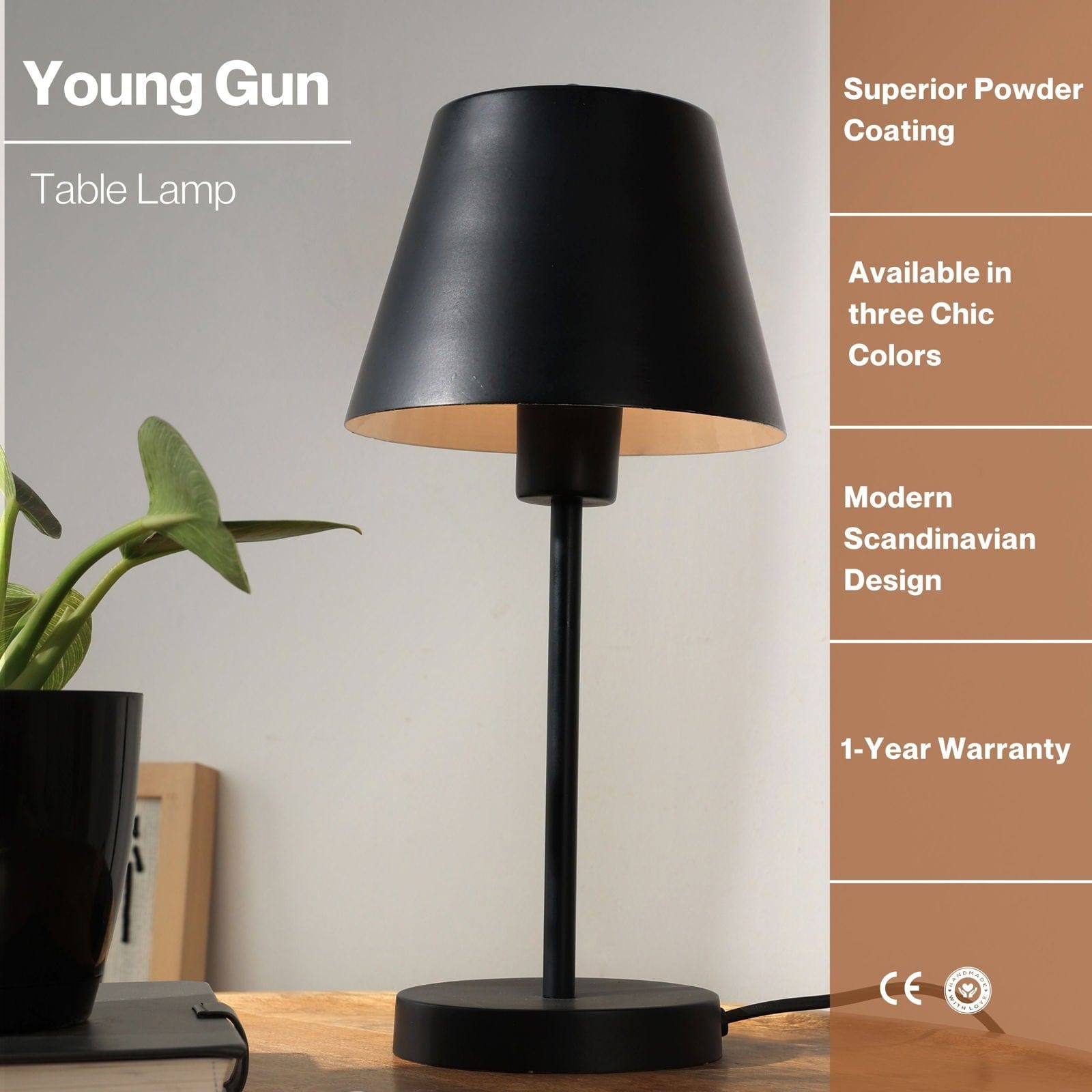Young Gun Table Lamp, Mini Desk Lamp, Modern Bedside Lamp - FIG Living - Young Gun Table Lamp, Mini Desk Lamp, Modern Bedside Lamp - FIG Living