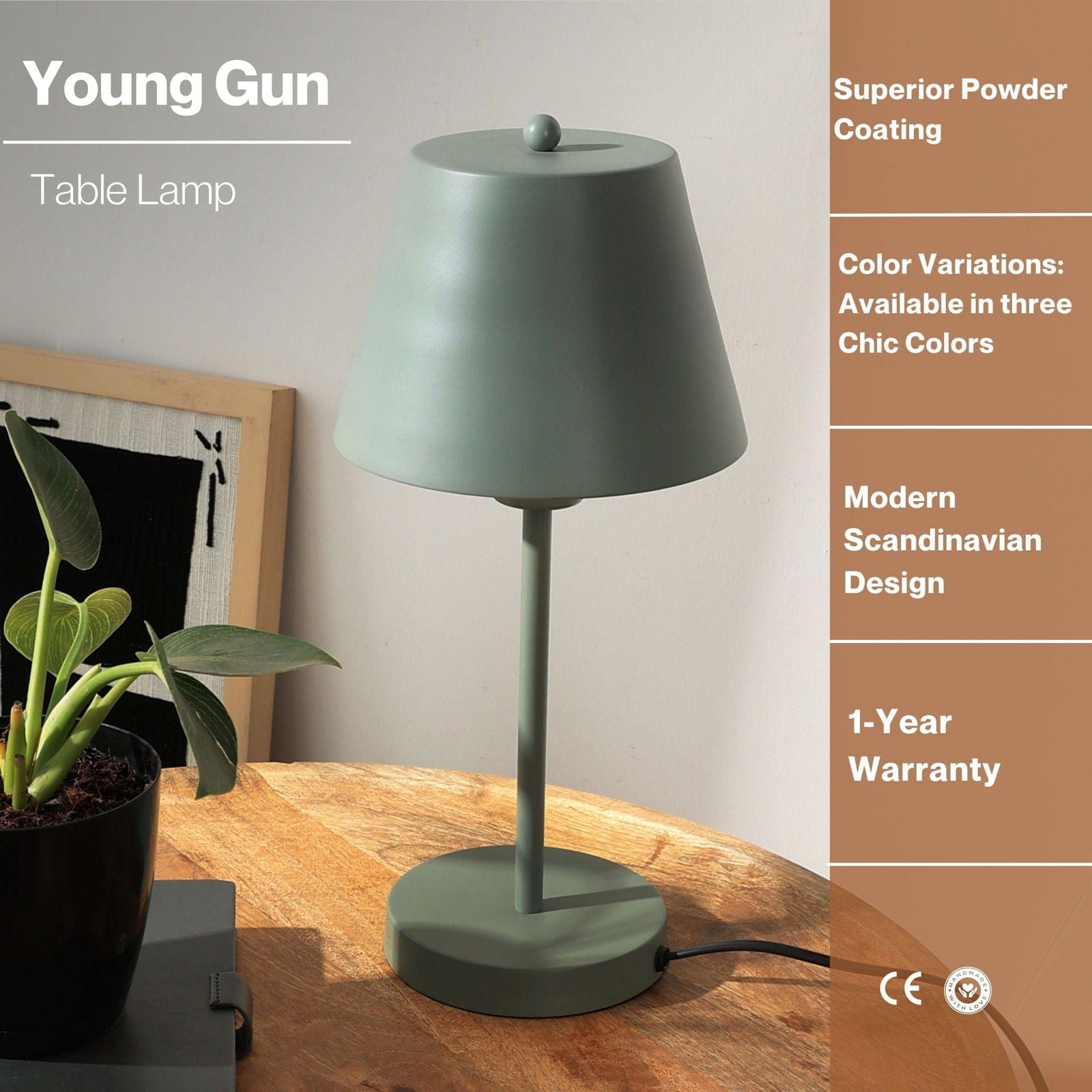 Young Gun Table Lamp, Mini Desk Lamp, Modern Bedside Lamp - FIG Living - Young Gun Table Lamp, Mini Desk Lamp, Modern Bedside Lamp - FIG Living