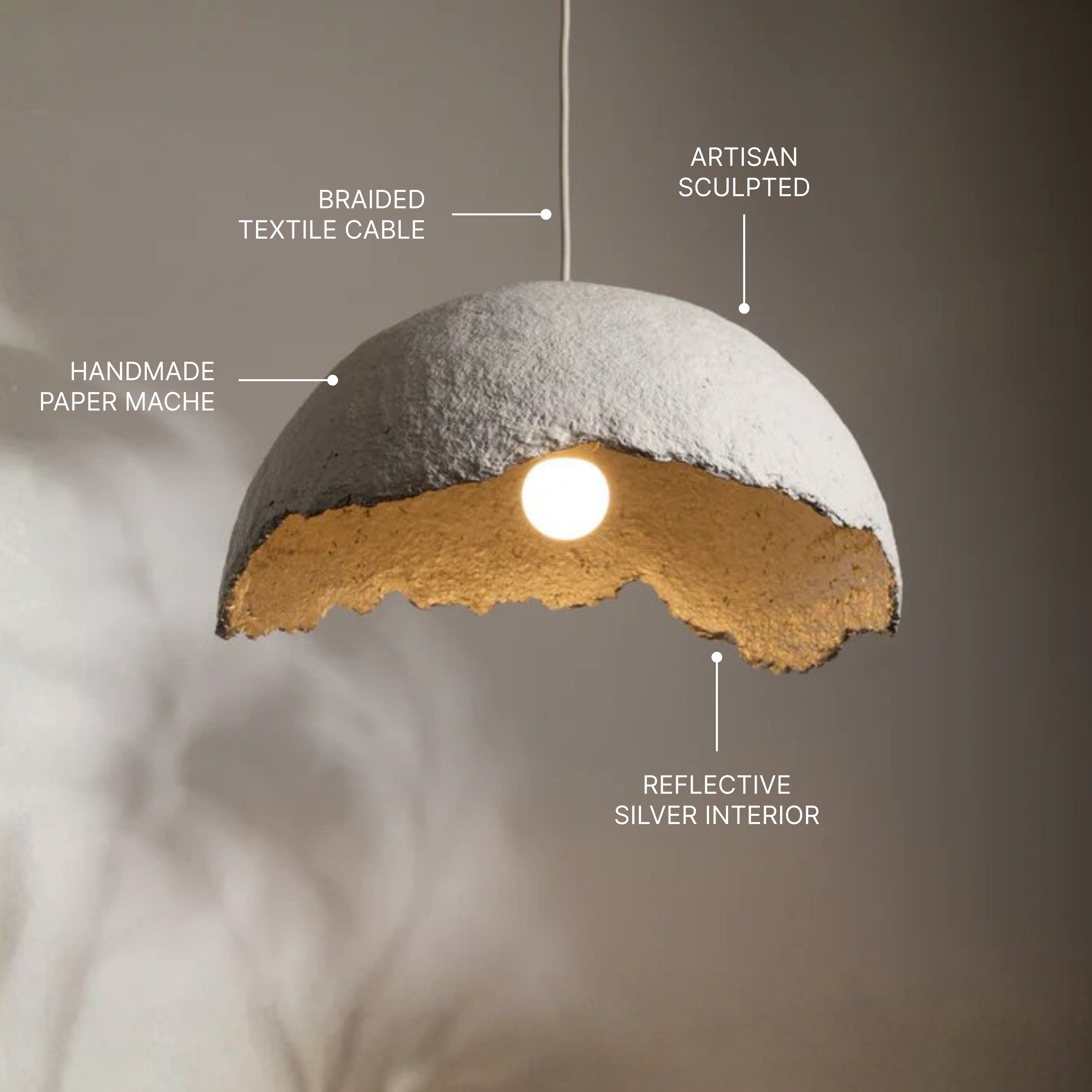 Terra Mache Pendant Lamp