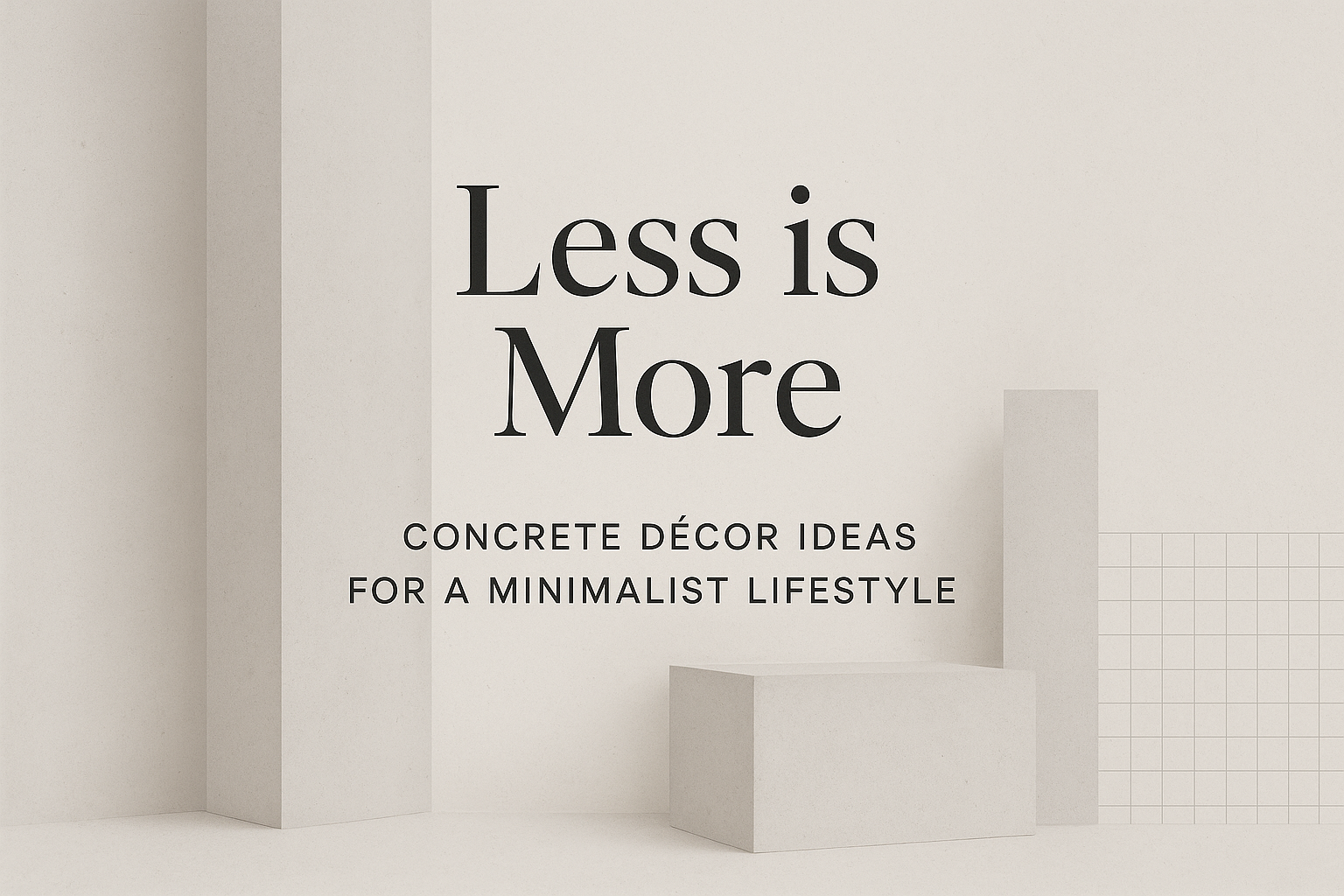Less is More: Concrete Décor Ideas for a Minimalist Lifestyle