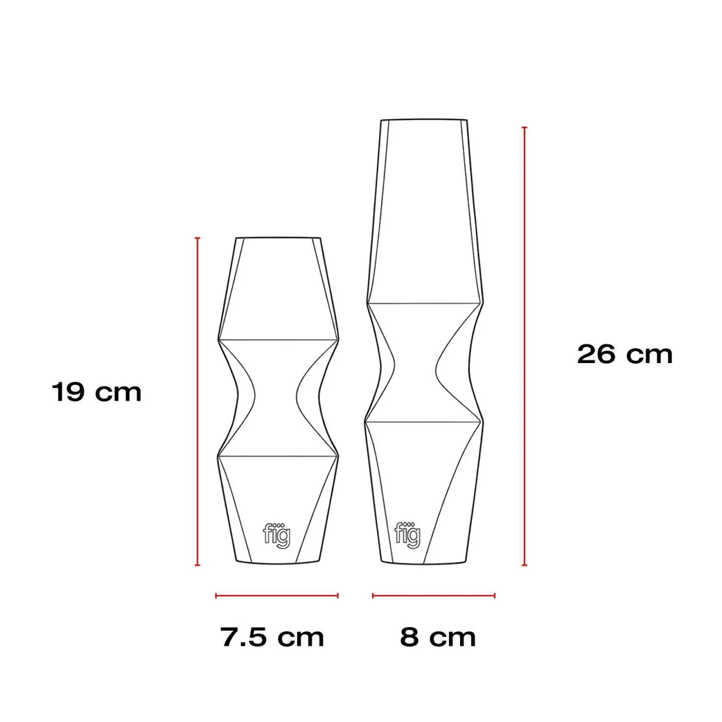 Chrome Dented Vases (Set of 2)