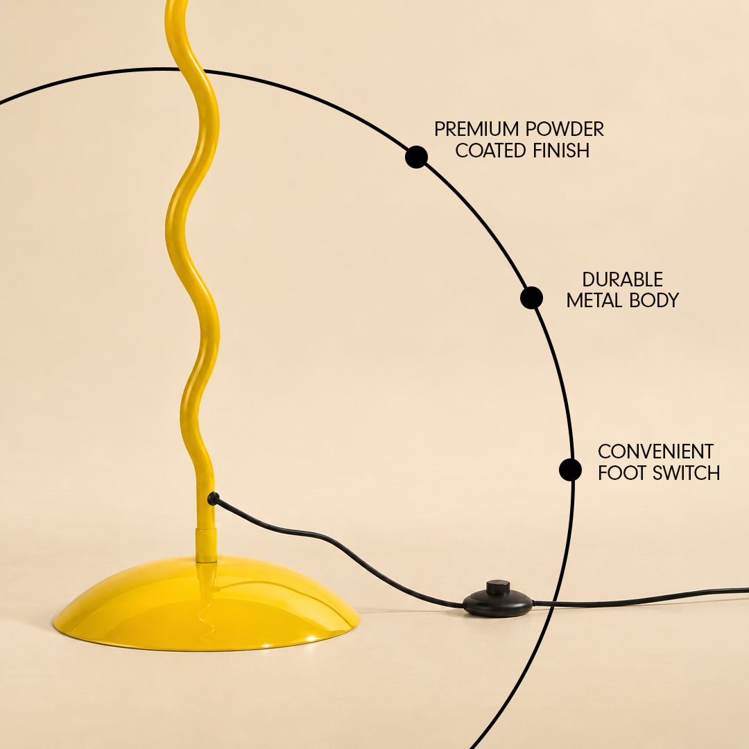 Wavy Floor Lamp - Butter Yellow