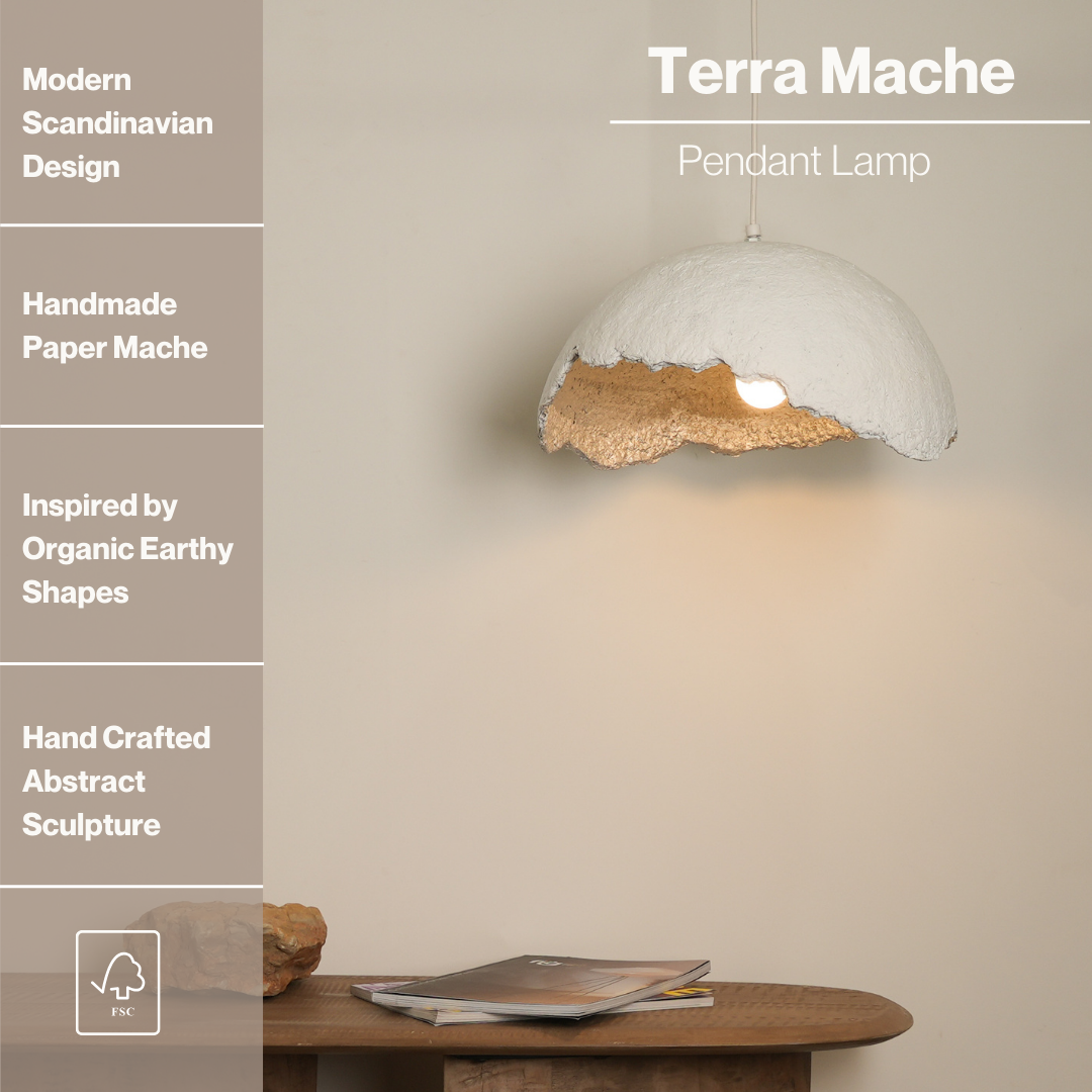 Terra Mache Pendant Lamp