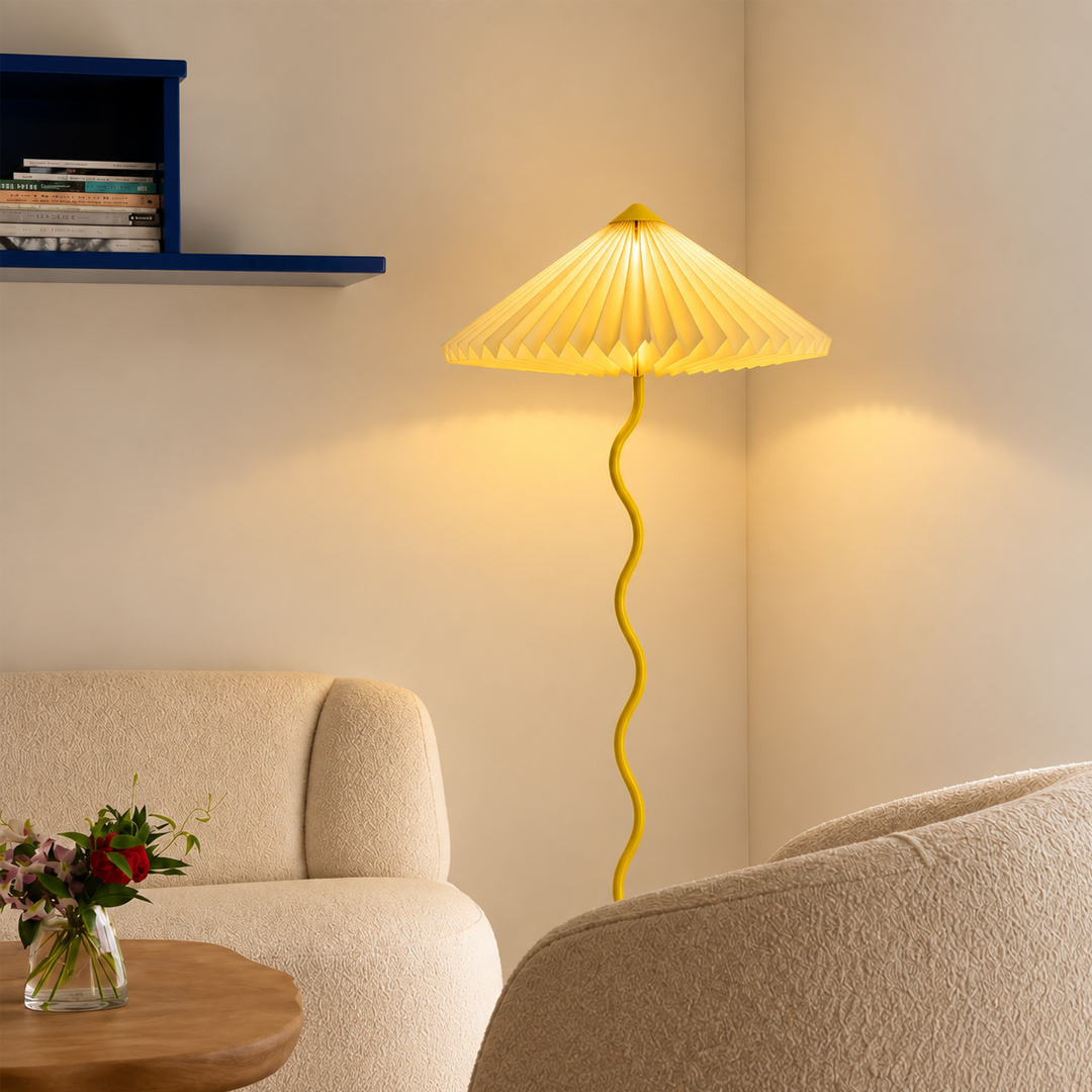 Wavy Floor Lamp - Butter Yellow