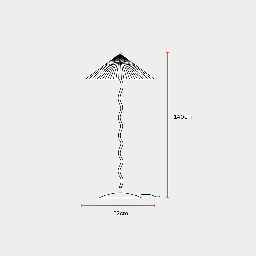 Wavy Floor Lamp - Cobalt Blue