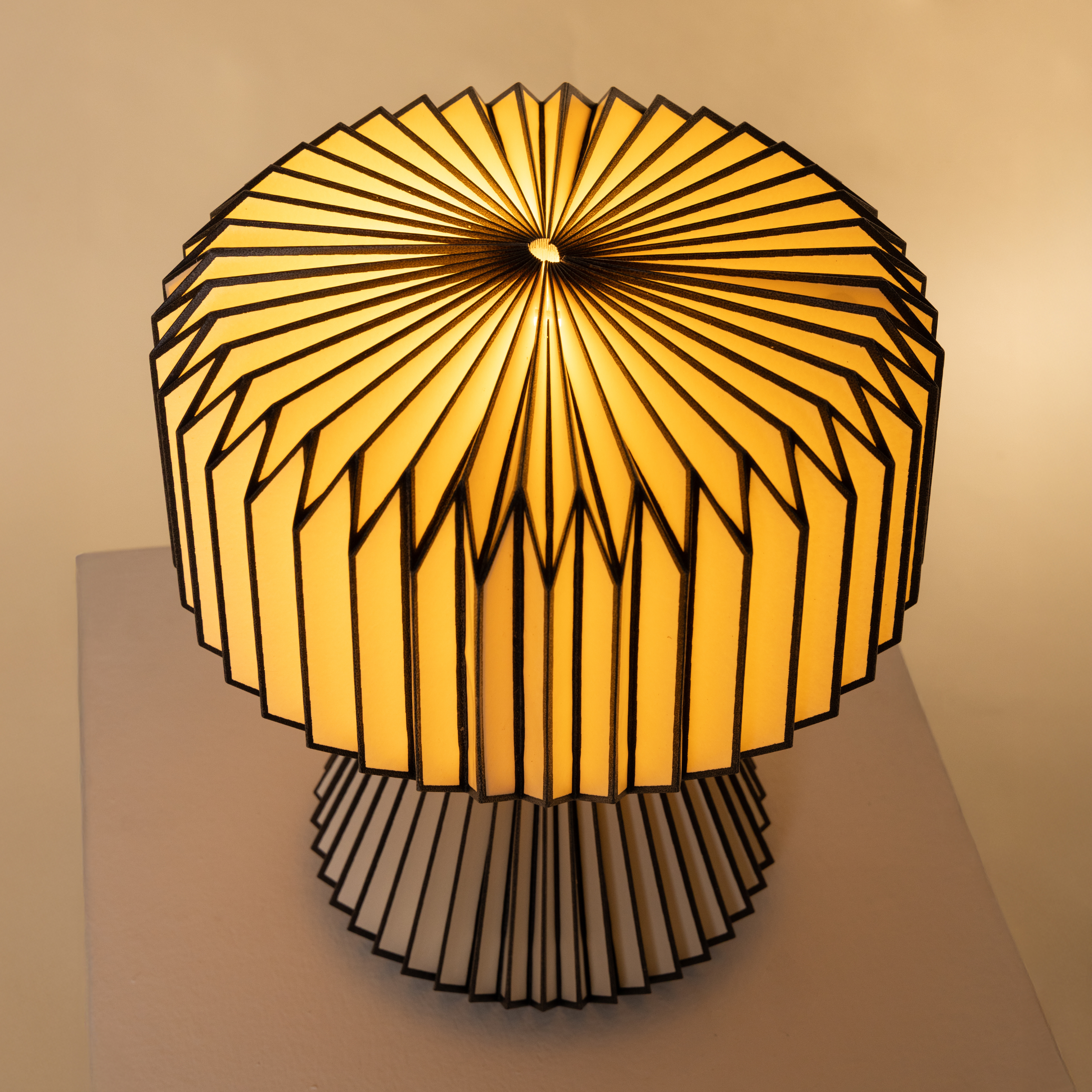 Orilamp  - Origami Black (Placement Print) Table Lamp