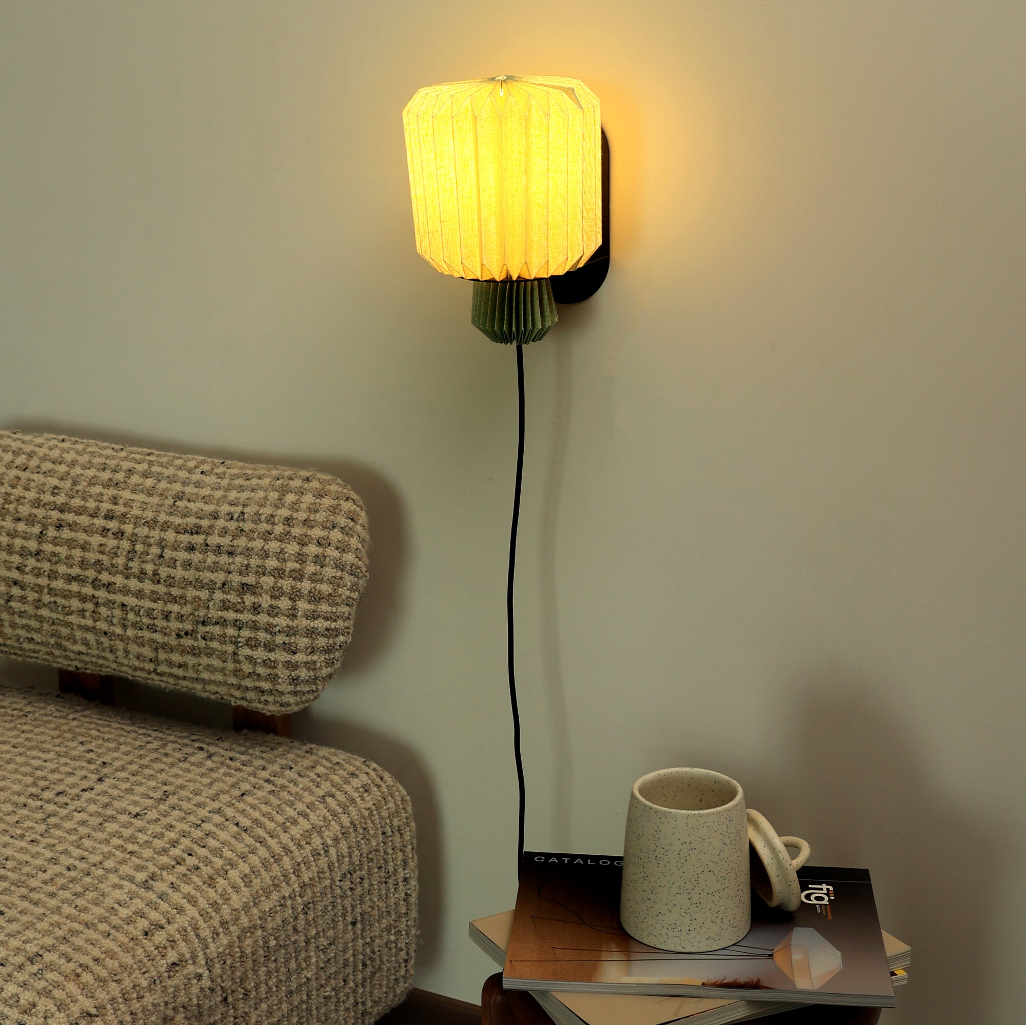 Lumi Fold Sconce Linen Wall Lamp