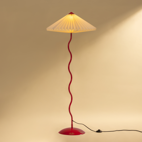 Wavy Floor Lamp - Crimson Red