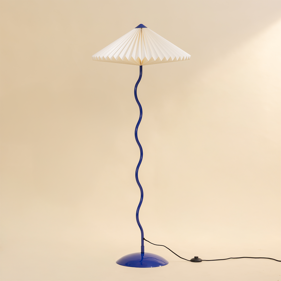 Wavy Floor Lamp - Cobalt Blue