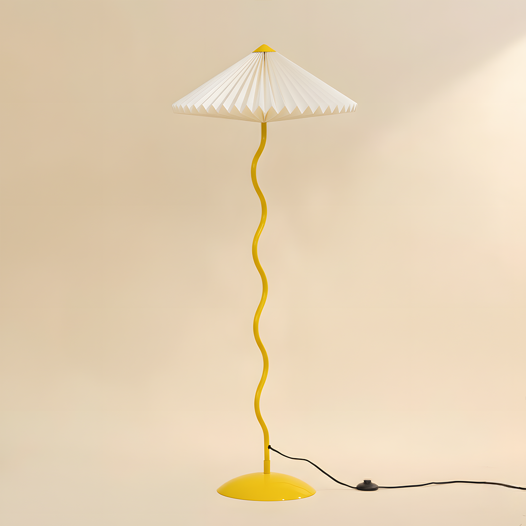 Wavy Floor Lamp - Butter Yellow