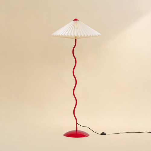 Wavy Floor Lamp - Crimson Red
