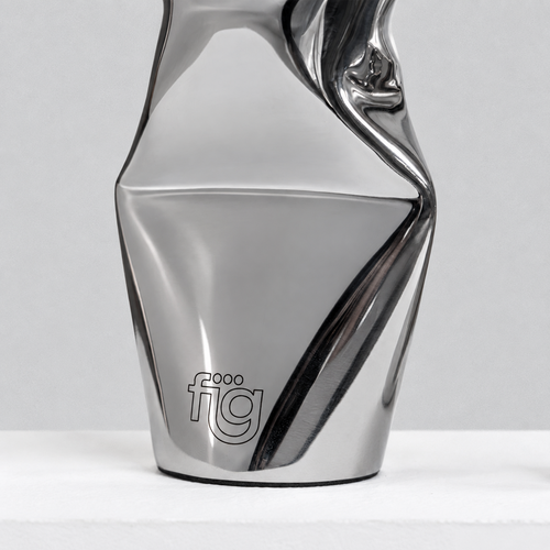 Chrome Dented Vases (Set of 2)
