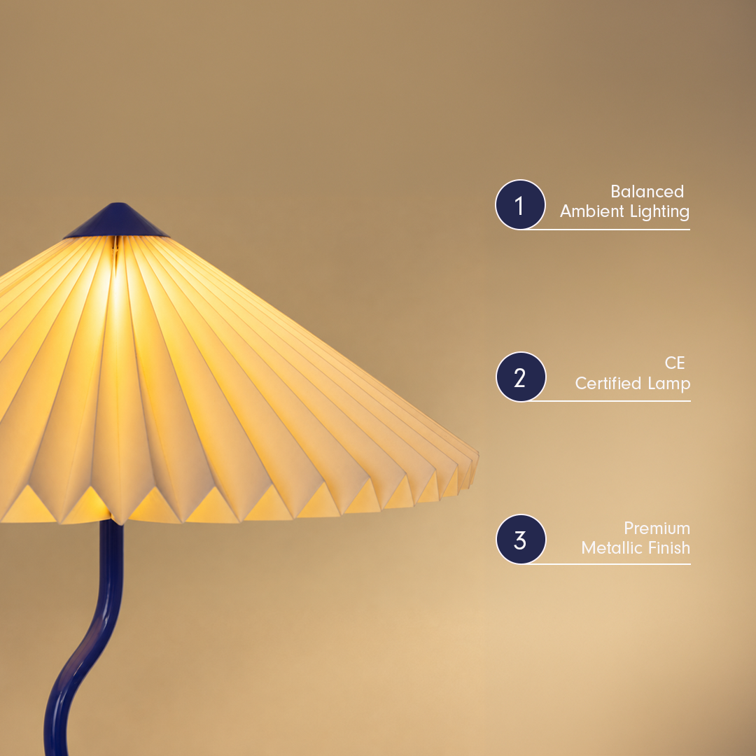 Wavy Floor Lamp - Cobalt Blue