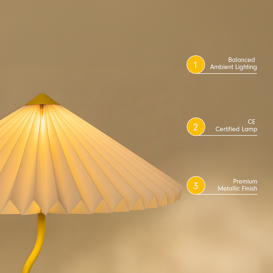 Wavy Floor Lamp - Butter Yellow