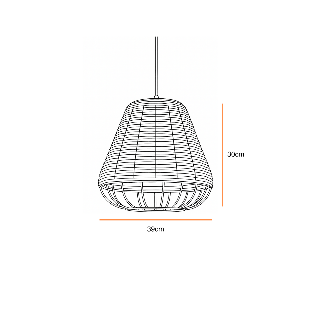 Meiji Collection - Tapered Dome Pendant Light