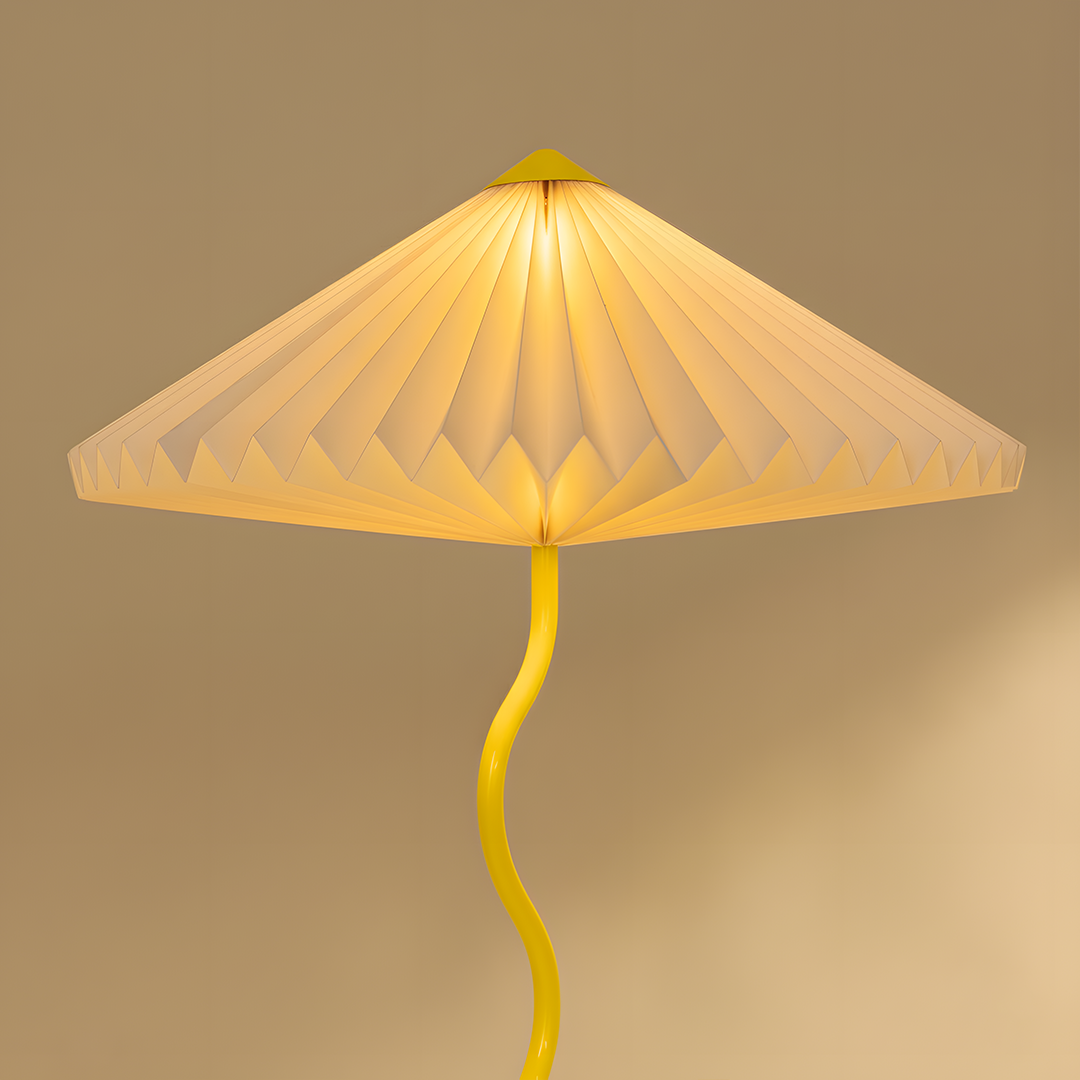 Wavy Floor Lamp - Butter Yellow
