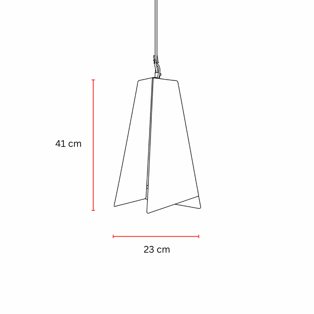 Fold Delta Pendant Lamp - Ash Grey