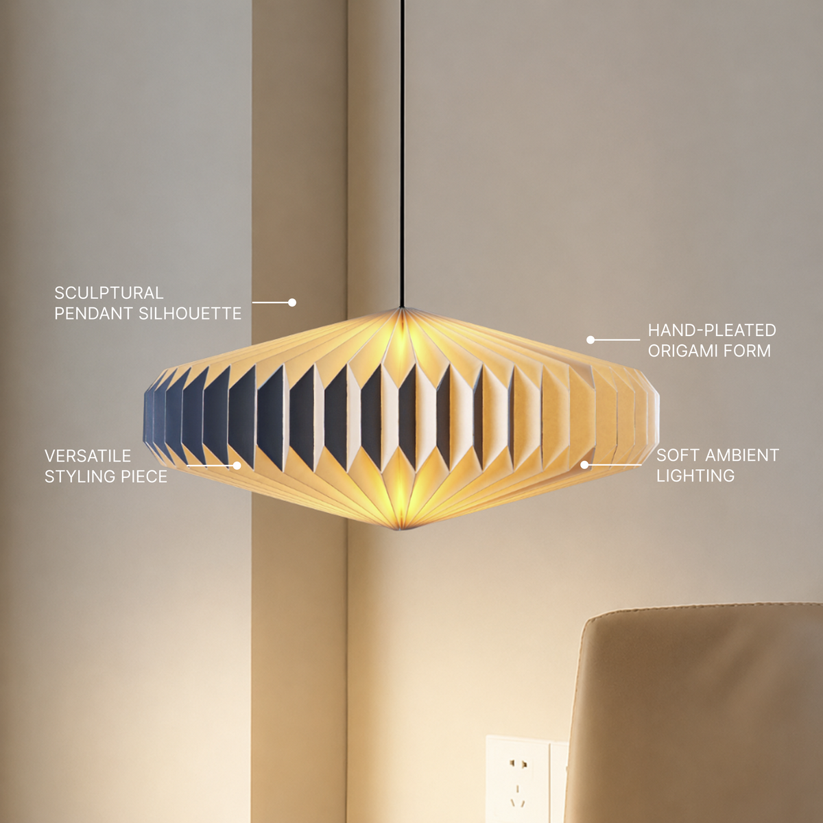 Oblong 2 - Paper Pendant Lamp