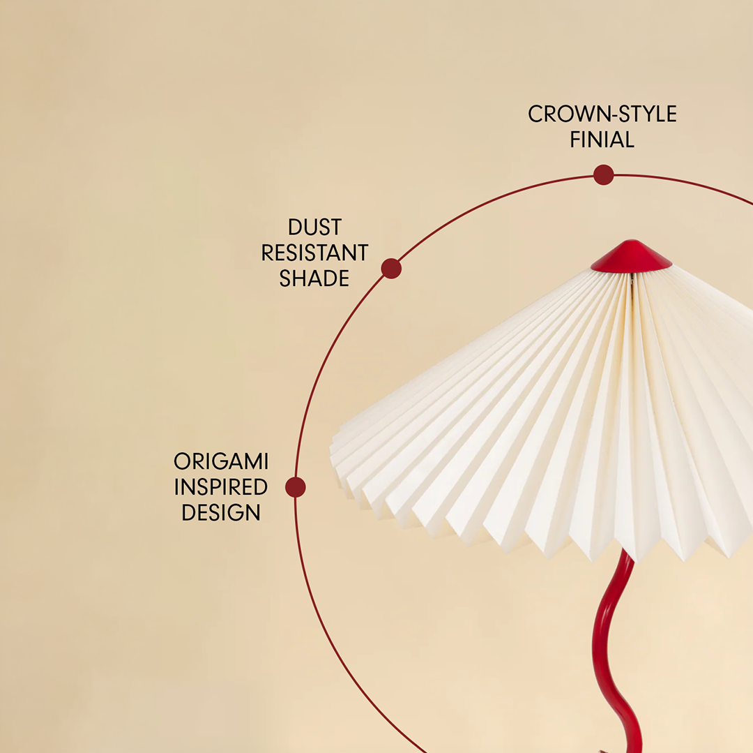 Wavy Floor Lamp - Crimson Red