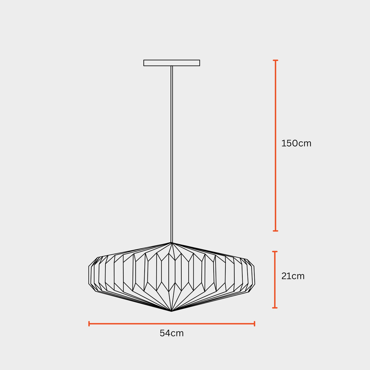 Oblong 2 - Paper Pendant Lamp