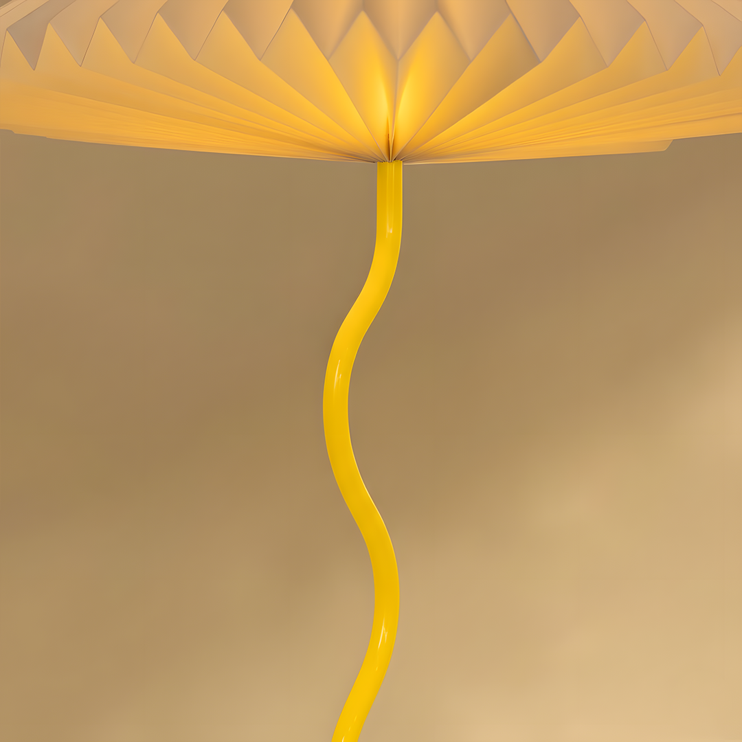 Wavy Floor Lamp - Butter Yellow