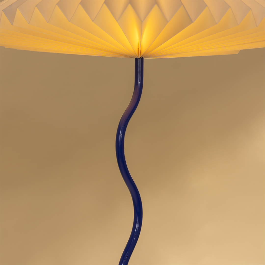 Wavy Floor Lamp - Cobalt Blue