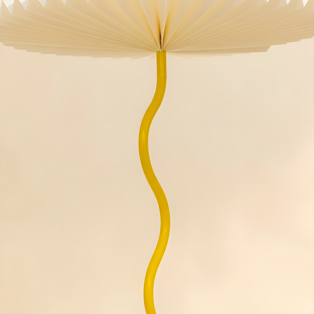 Wavy Floor Lamp - Butter Yellow