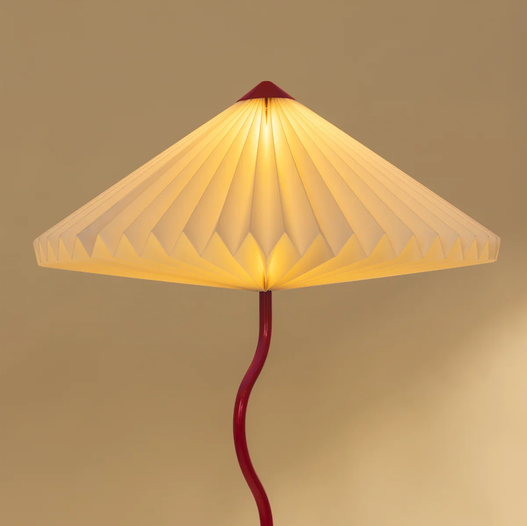 Wavy Floor Lamp - Crimson Red