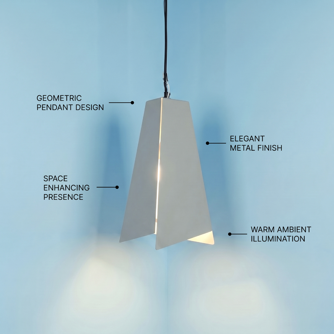 Fold Delta Pendant Lamp - Ash Grey