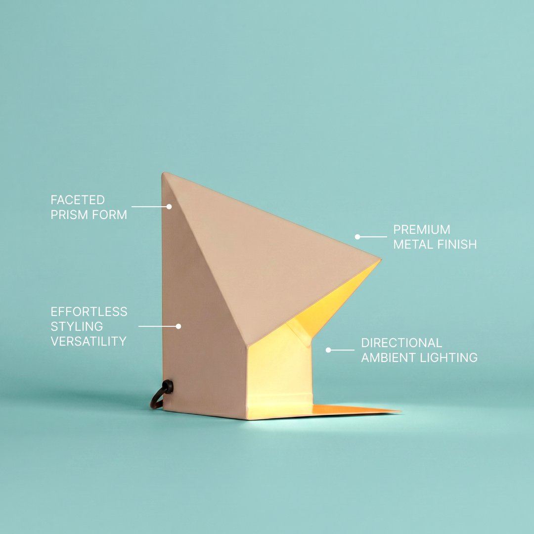 Fold Prism Table Lamp - Beige