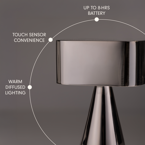 Chrome Portable Lamp Titanium