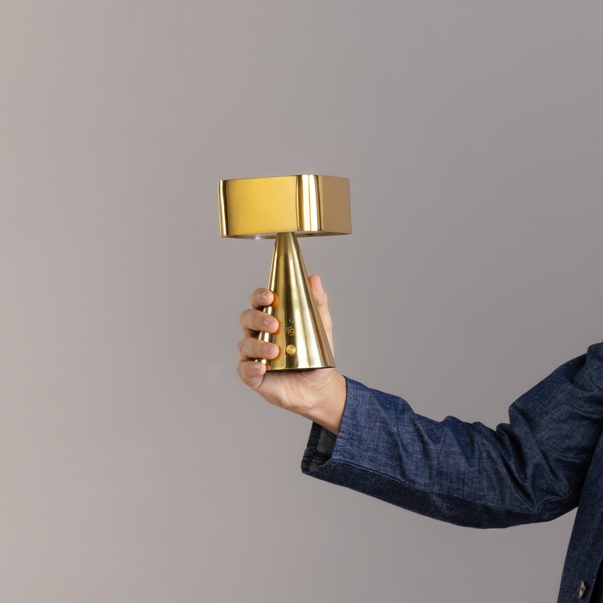 Chrome Portable Lamp Gold