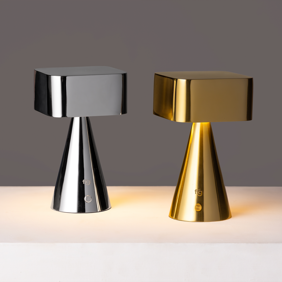Chrome Portable Lamp Gold