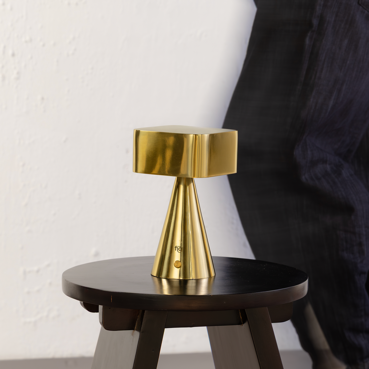 Chrome Portable Lamp Gold