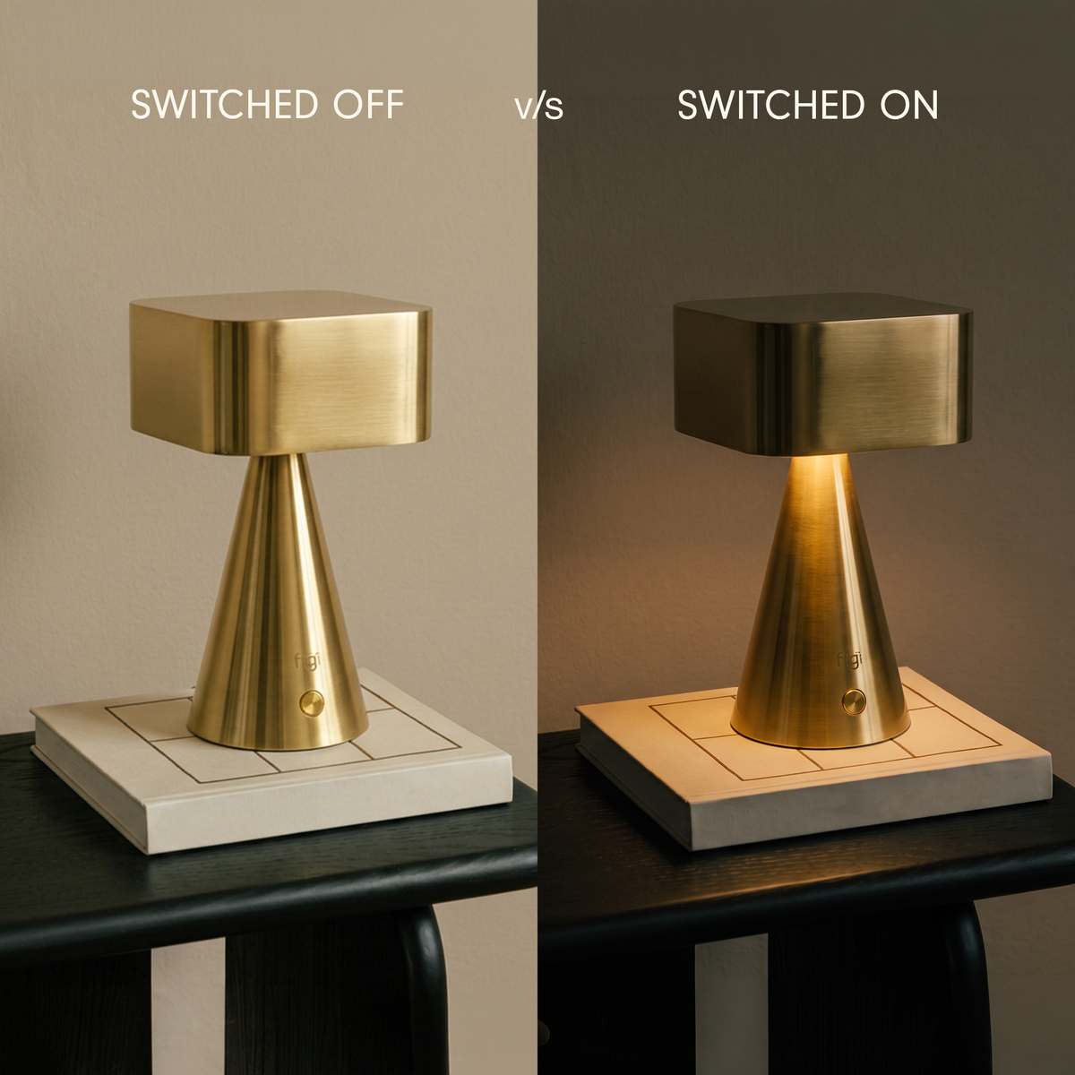 Chrome Portable Lamp Gold