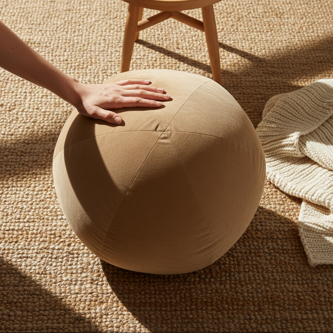 Ball Cushion - Beige (includes filler)