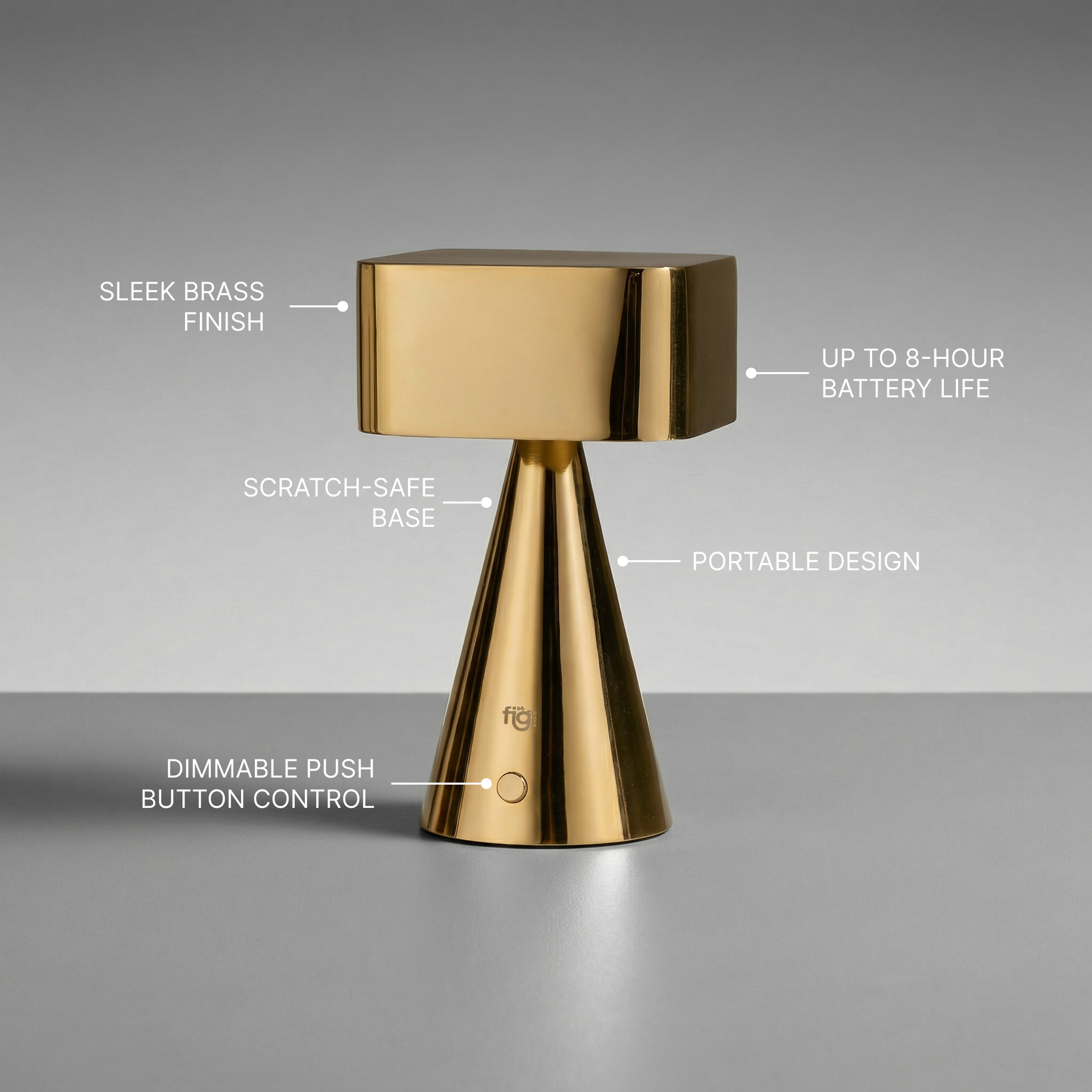 Chrome Portable Lamp - Stainless Steel