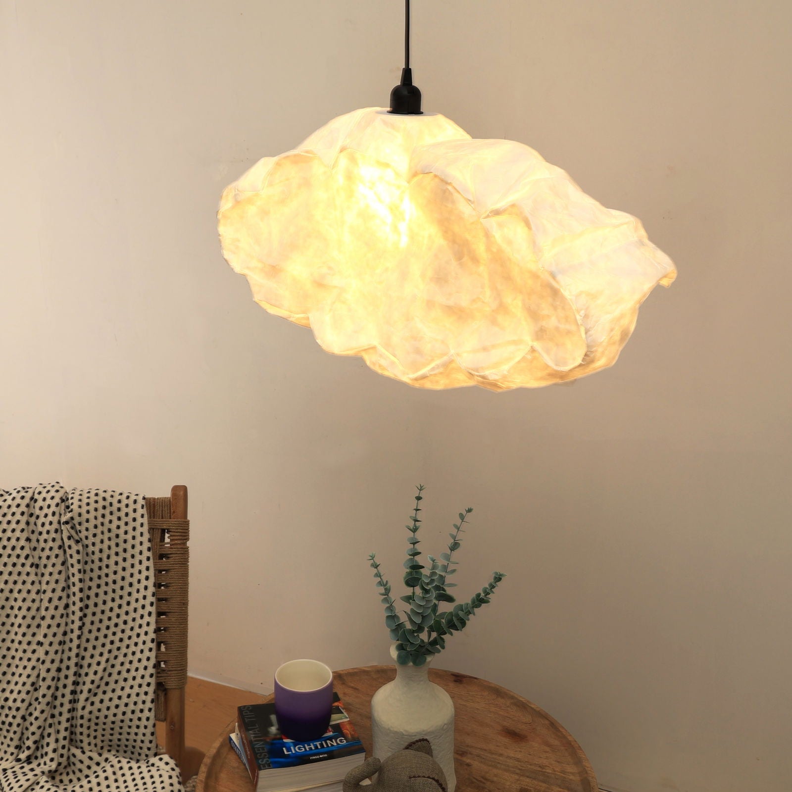 Cloud Pendant Lamp (Cloud Series) -  Tear-Resistant Pendant Light, Cloud Shaped Hanging LIght, Semi-Outdoor - FIG Living - Cloud Pendant Lamp (Cloud Series) -  Tear-Resistant Pendant Light, Cloud Shaped Hanging LIght, Semi-Outdoor image