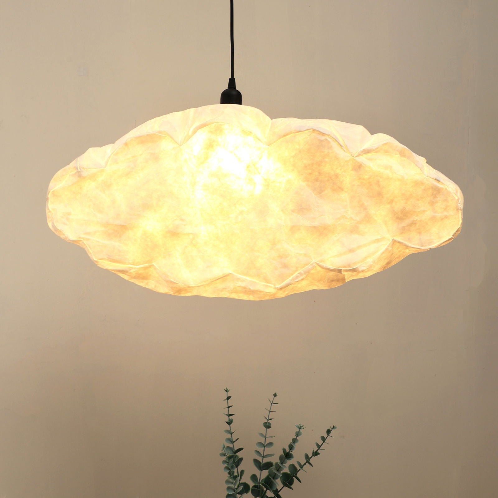 Cloud Pendant Lamp (Cloud Series) -  Tear-Resistant Pendant Light, Cloud Shaped Hanging LIght, Semi-Outdoor - FIG Living - Cloud Pendant Lamp (Cloud Series) -  Tear-Resistant Pendant Light, Cloud Shaped Hanging LIght, Semi-Outdoor image