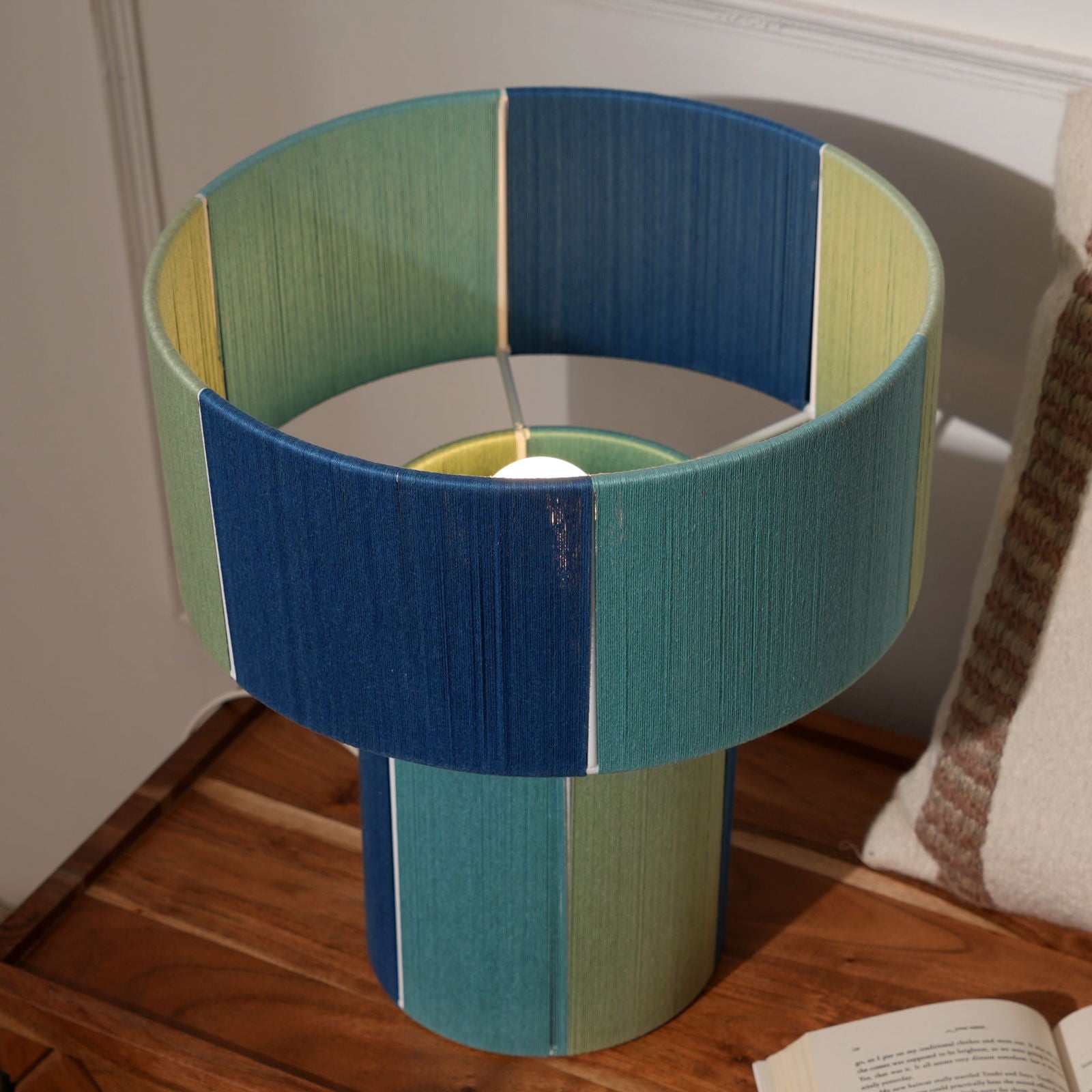 Colour Story 500 table lamp- Colourful Yarns, Handwoven, Artisanal desk Lamp - FIG Living - 